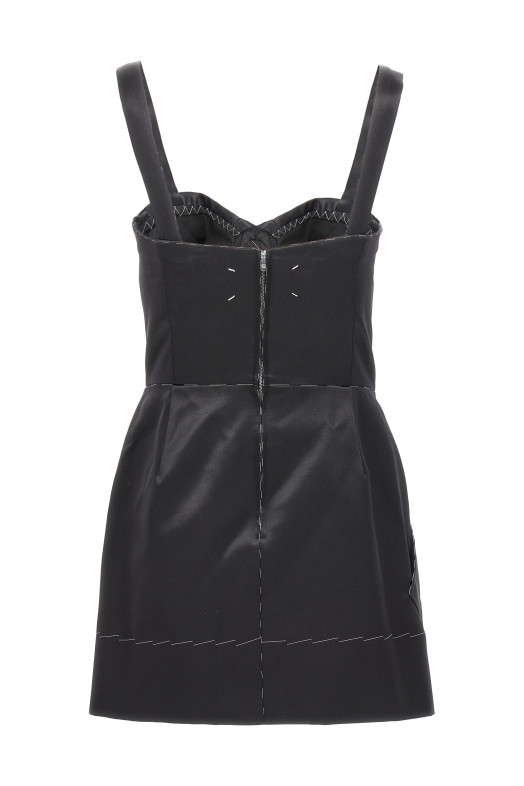 Сукня-корсет з контрастною строчкою, чорна MAISON MARGIELA (S29DA0002S44074900) Сукня-корсет з контрастною строчкою, чорна MAISON MARGIELA (S29DA0002S44074900)