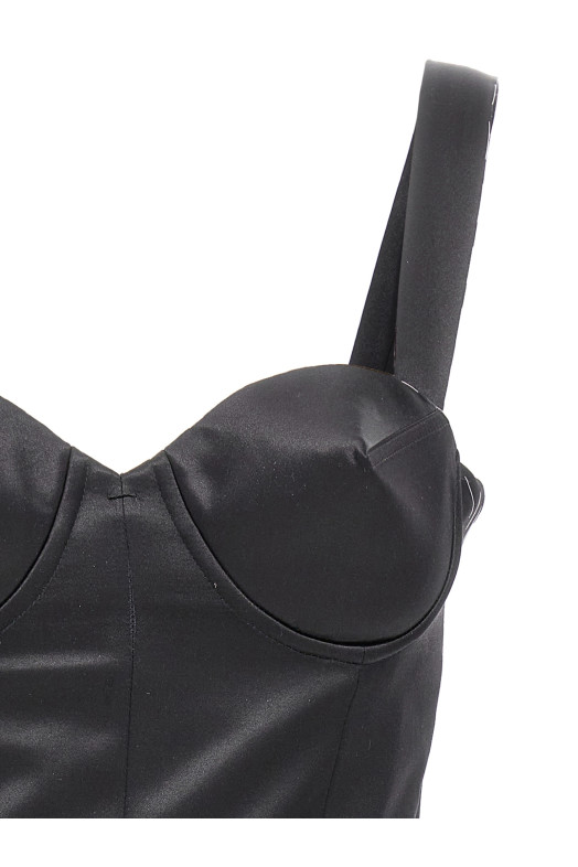 Сукня-корсет з контрастною строчкою, чорна MAISON MARGIELA (S29DA0002S44074900) Сукня-корсет з контрастною строчкою, чорна MAISON MARGIELA (S29DA0002S44074900)