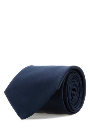 Navy blue satin tie SAINT LAURENT (8248523Y011)