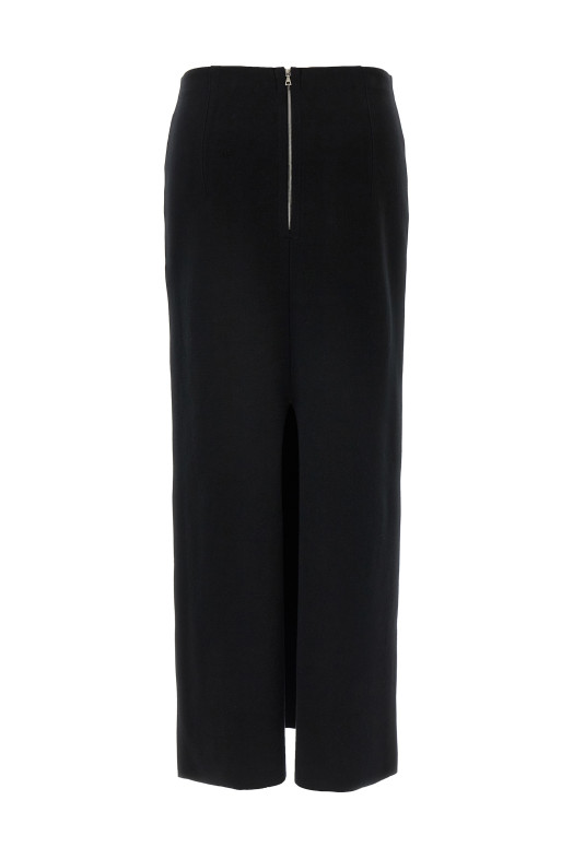 Спідниця з подвійним лицьовим в'язанням Чорна A25SS02WFBLACK Спідниця з подвійним лицьовим в'язанням Чорна A25SS02WFBLACK