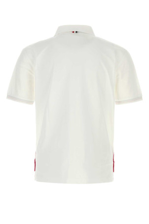 Белая рубашка-поло White THOM BROWNE (MJP022A01455) Белая рубашка-поло White THOM BROWNE (MJP022A01455)