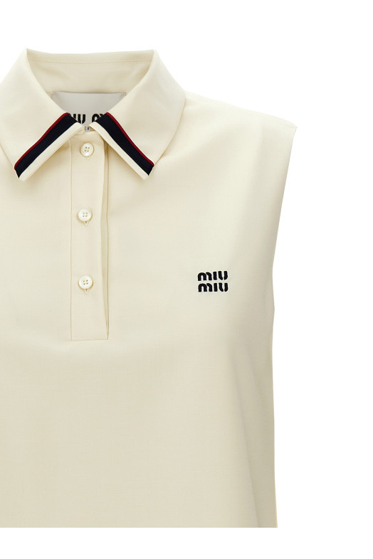 Сукня з мохерового полотна Біла MIU MIU MF5648SOOO16DJF0018 Сукня з мохерового полотна Біла MIU MIU MF5648SOOO16DJF0018