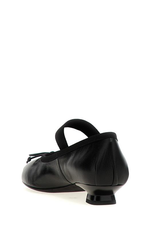 Балетки с бантом и логотипом Черный MIU MIU 5I348EF025011F0002 Балетки с бантом и логотипом Черный MIU MIU 5I348EF025011F0002