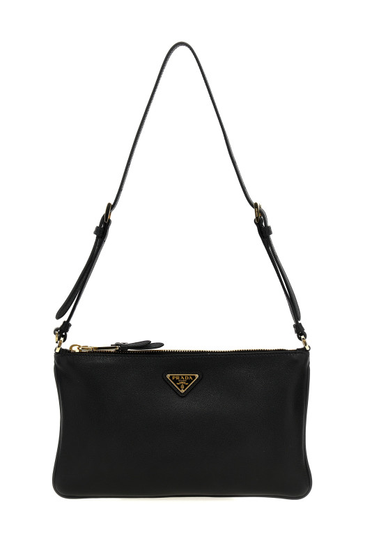 Сумка на плечо с логотипом Черный PRADA 1BC238VOVO2CYSF0002 Сумка на плечо с логотипом Черный PRADA 1BC238VOVO2CYSF0002