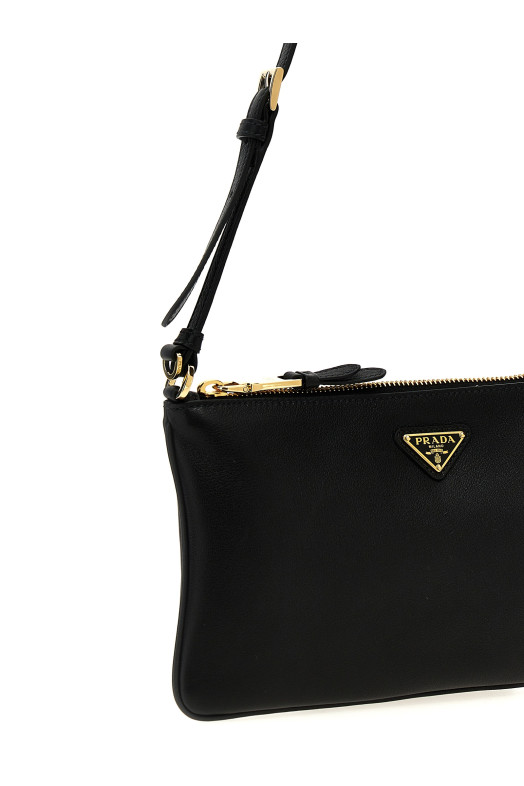 Сумка на плечо с логотипом Черный PRADA 1BC238VOVO2CYSF0002 Сумка на плечо с логотипом Черный PRADA 1BC238VOVO2CYSF0002