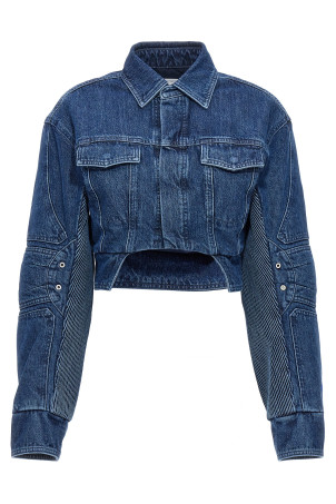 Джинсовая куртка «Motorcycle» Синяя OFF-WHITE (OWYE044S23DEN00145004500)