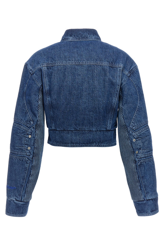 Motorcycle' denim jacket Blue