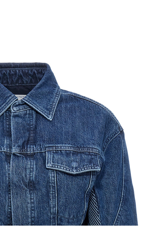 Motorcycle' denim jacket Blue