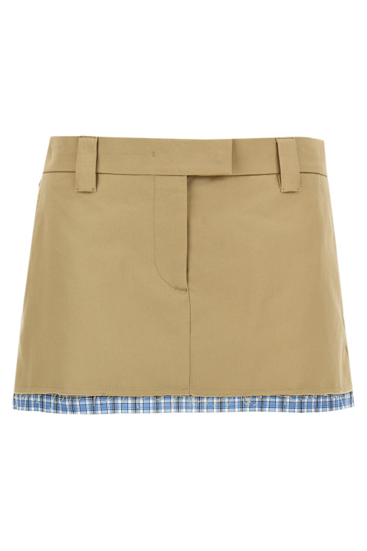 Многослойная мини-юбка Бежевый MIU MIU MG2383SOOO1UPXF0065 Многослойная мини-юбка Бежевый MIU MIU MG2383SOOO1UPXF0065