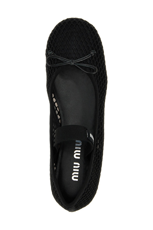 Балетки з логотипом Чорний MIU MIU 5F345EF005099F0002 Балетки з логотипом Чорний MIU MIU 5F345EF005099F0002