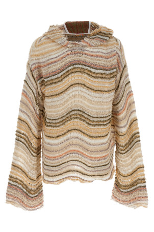 'Peacock Monster' hooded sweater Multicolor