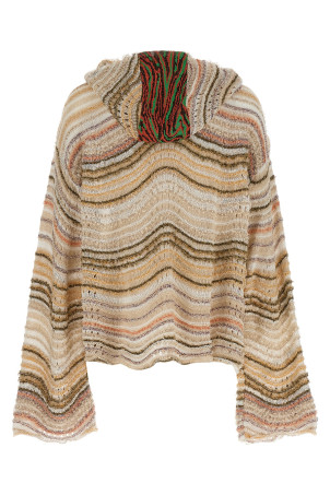 'Peacock Monster' hooded sweater Multicolor