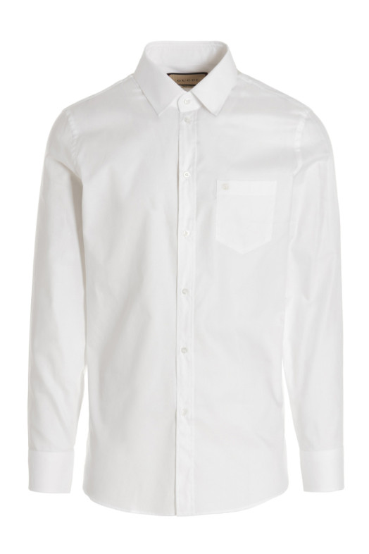 Сорочка з вишитим логотипом Біла GUCCI 699554ZAJOM9000 Сорочка з вишитим логотипом Біла GUCCI 699554ZAJOM9000