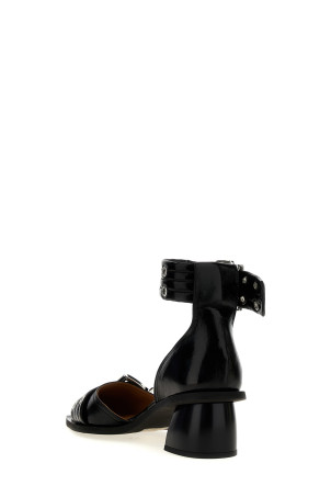 Насосы GANNI 'Buckle Open Cut Pumps' черные S2891099 Насосы GANNI 'Buckle Open Cut Pumps' черные S2891099
