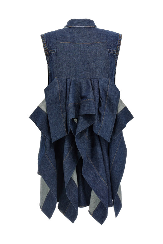 Ruffled denim dress Blue Ruffled denim dress Blue