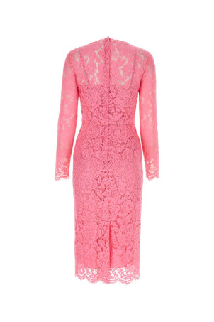 Розовое кружевное платье DOLCE & GABBANA (F6M0DTHLM7L) DOLCE & GABBANA Розовое кружевное платье DOLCE & GABBANA (F6M0DTHLM7L) DOLCE & GABBANA