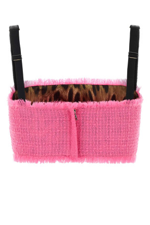 Fuchsia tweed crop-top DOLCE & GABBANA (F79DATFMMHN) Fuchsia tweed crop-top DOLCE & GABBANA (F79DATFMMHN)
