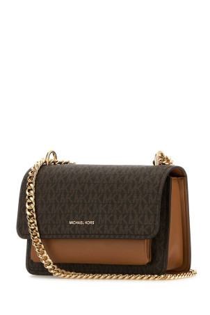 Сумка через плечо Claire из кожи и ткани с принтом, коричневая MICHAEL BY MICHAEL KORS (30R5GC7L3B) Сумка через плечо Claire из кожи и ткани с принтом, коричневая MICHAEL BY MICHAEL KORS (30R5GC7L3B)