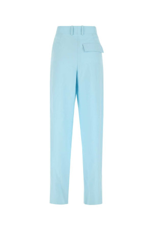 Pastel light-blue wool wide-leg pant BOTTEGA VENETA (703115V25W0)