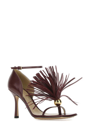 Бургундські шкіряні еластичні сандалі BOTTEGA VENETA (716241VBSF0) Бургундські шкіряні еластичні сандалі BOTTEGA VENETA (716241VBSF0)