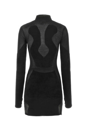 Черное мини-платье из эластичного вискозного смесового материала Black DION LEE (A7602P22) Черное мини-платье из эластичного вискозного смесового материала Black DION LEE (A7602P22)