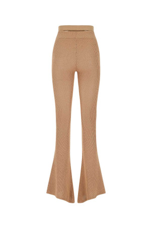 Biscuit stretch mesh pant ANDREA ADAMO (ADSS22PA02031476)