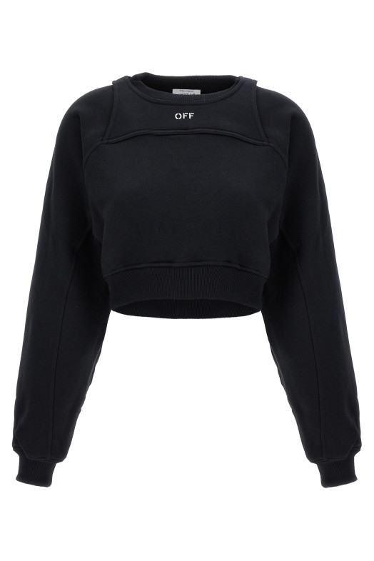 Світшот з вишитим логотипом Чорний OFF-WHITE (OWBA071F23JER00110011001) Світшот з вишитим логотипом Чорний OFF-WHITE (OWBA071F23JER00110011001)