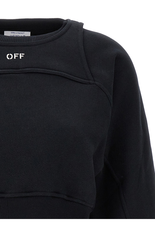 Світшот з вишитим логотипом Чорний OFF-WHITE (OWBA071F23JER00110011001) Світшот з вишитим логотипом Чорний OFF-WHITE (OWBA071F23JER00110011001)