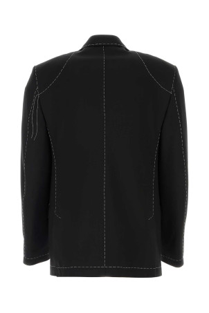 Блэйзер из эластичного полиэстера черного цвета OFF WHITE (OMEW001S23FAB002) OFF-WHITE Блэйзер из эластичного полиэстера черного цвета OFF WHITE (OMEW001S23FAB002) OFF-WHITE