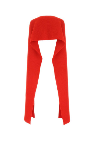 Червоне вовняне пончо QUIRA (QA05KD)