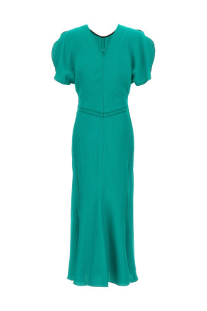 'Gathered Waist Midi' dress Green 'Gathered Waist Midi' dress Green