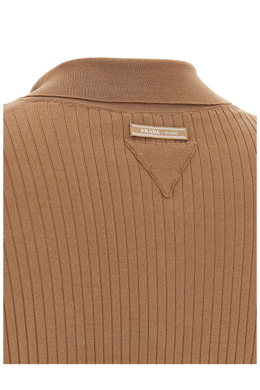 Трикотажна сорочка-поло Бежевий PRADA P24Q2NSOOO16SUF0040 Трикотажна сорочка-поло Бежевий PRADA P24Q2NSOOO16SUF0040