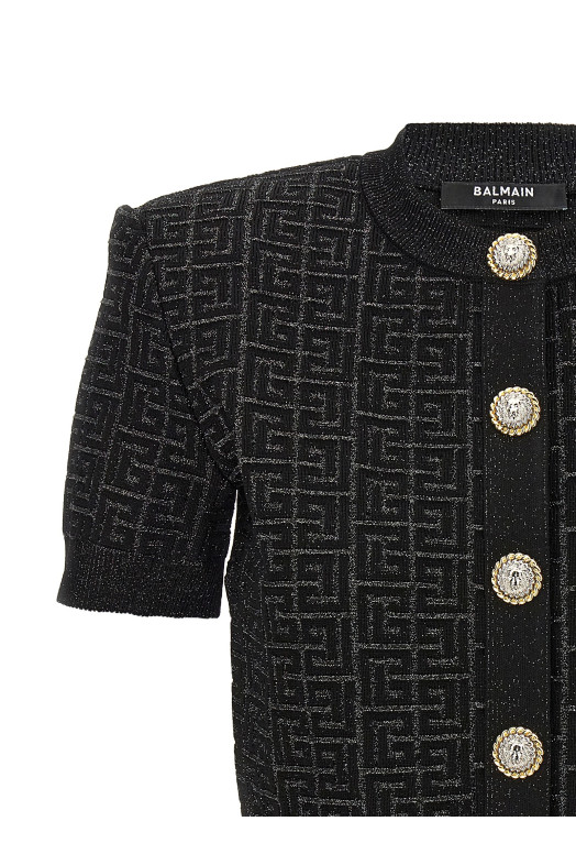 'Monogram' cropped cardigan Black 'Monogram' cropped cardigan Black