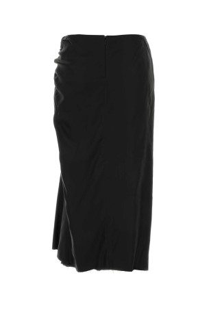 Чорна атласна спідниця Чорна BALENCIAGA (831248TSO91)