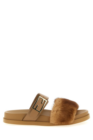 Коричневые слайды 'Fendi Feel' 8X8710AHGHF1SZ2 Коричневые слайды 'Fendi Feel' 8X8710AHGHF1SZ2