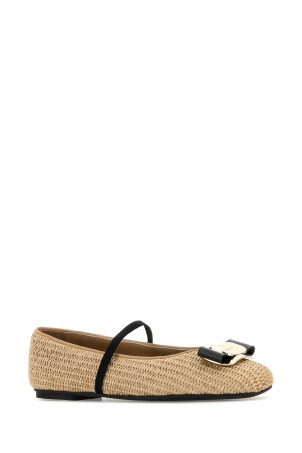Raffia Zina ballerinas SALVATORE FERRAGAMO (01K063783008) Raffia Zina ballerinas SALVATORE FERRAGAMO (01K063783008)