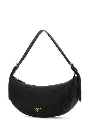 Black leather large Prada Demi-lune crossbody bag Black PRADA (1BC255VOVO2CYS) Black leather large Prada Demi-lune crossbody bag Black PRADA (1BC255VOVO2CYS)