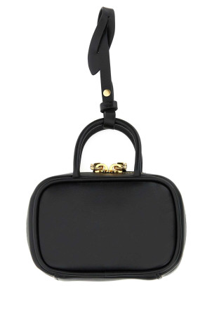 Черный кожаный брелок для ключей Black MIU MIU (5NR036AF8W) Черный кожаный брелок для ключей Black MIU MIU (5NR036AF8W)