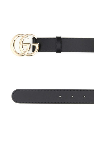 Black leather belt Black GUCCI (6258390AAA5)