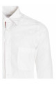 Solid poplin shirt White