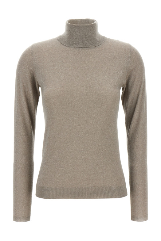 'Sparkling' turtleneck sweater Beige 'Sparkling' turtleneck sweater Beige