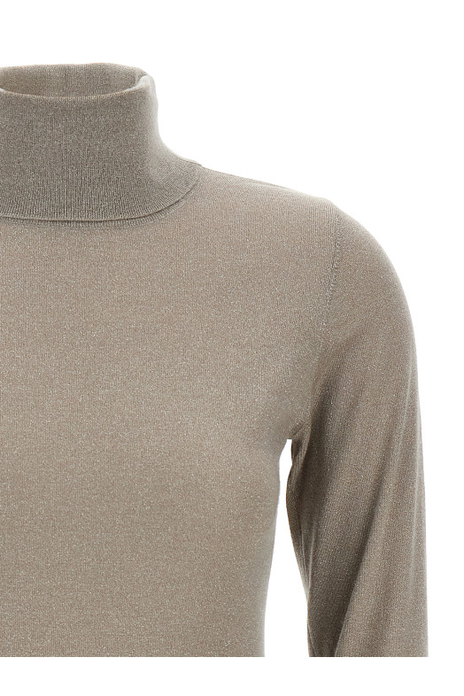 'Sparkling' turtleneck sweater Beige 'Sparkling' turtleneck sweater Beige