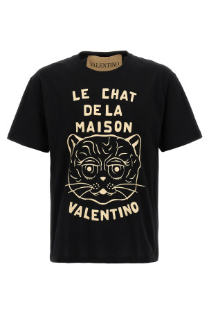 Футболка Valentino Garavani 'Le Chat de la Maison' Черный V3MG16PB329RA Футболка Valentino Garavani 'Le Chat de la Maison' Черный V3MG16PB329RA