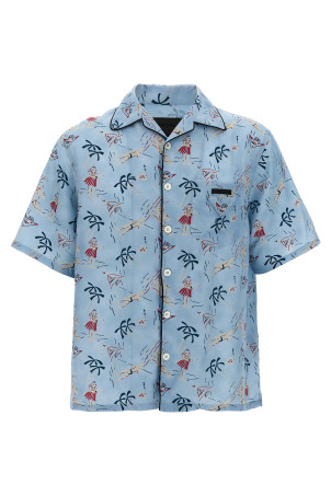 Рубашка PRADA 'Hawaii' СИНИЙ UCS524SOOO17OYF0076 Рубашка PRADA 'Hawaii' СИНИЙ UCS524SOOO17OYF0076
