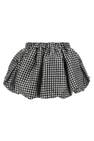 Спідниця GANNI 'Crinkled Check Mini Bubble' Чорна W0465099 Спідниця GANNI 'Crinkled Check Mini Bubble' Чорна W0465099