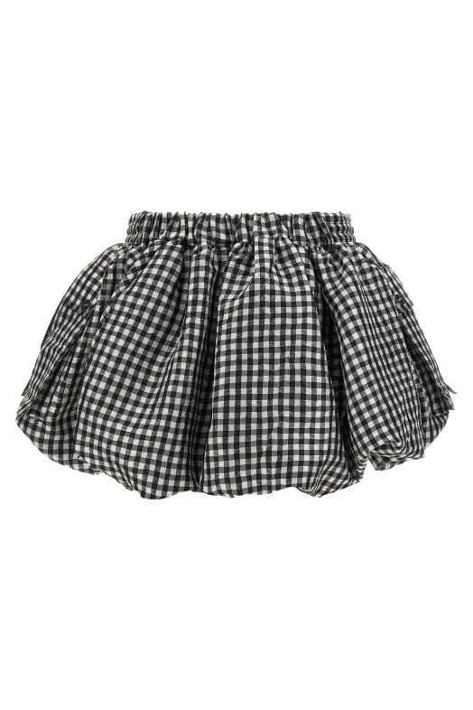Спідниця GANNI 'Crinkled Check Mini Bubble' Чорна W0465099 Спідниця GANNI 'Crinkled Check Mini Bubble' Чорна W0465099