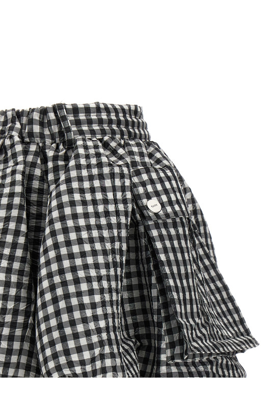 Спідниця GANNI 'Crinkled Check Mini Bubble' Чорна W0465099 Спідниця GANNI 'Crinkled Check Mini Bubble' Чорна W0465099
