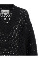 Свитер с V-образным вырезом GANNI 'Black Crochet' Черный K2543099 Свитер с V-образным вырезом GANNI 'Black Crochet' Черный K2543099