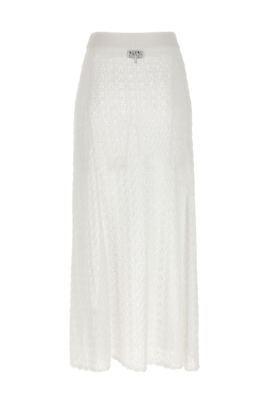 'Shiny Pointelle Knit' skirt White