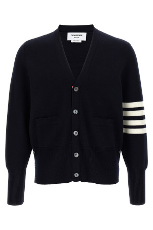 Вовняний кардиган THOM BROWNE '4-Bar' Синій MKC160A00014415 Вовняний кардиган THOM BROWNE '4-Bar' Синій MKC160A00014415